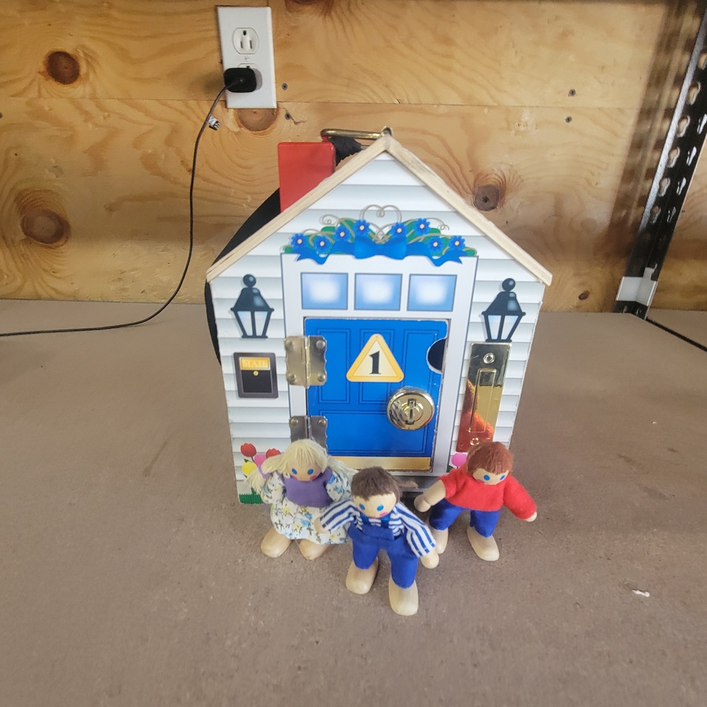 Melissa And Doug Wooden Dollhouse with Lock And Keys